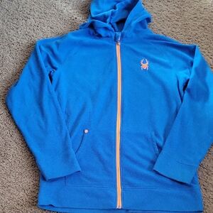 Spyder Kids Vibrant Blue and Orange Hoodie